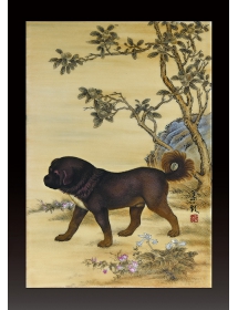 工筆重彩·十犬圖-鄧羲頻