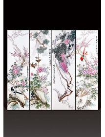 粉彩·四季花鳥-蔡景露