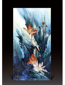 潑彩描金·荷韵-岑傳論