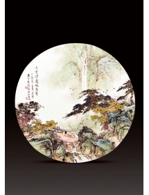 釉下裝飾·白雲深處聽泉聲-周志軍