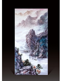 釉上刀畫·一帆風順-梅 林