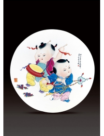 重工粉彩·春滿人間-周峰