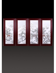 《瑞雪迎春》四条屏—凌宗正